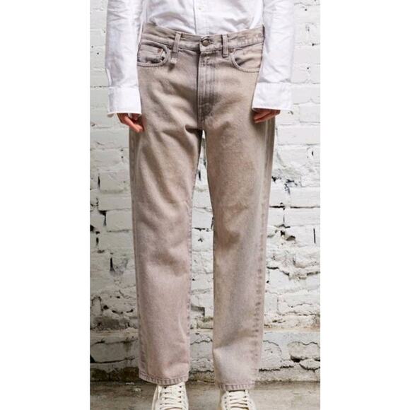 R13 High Waist Boyfriend Jeans In Sunfade Mauve Sz 28 Greyish Crop Italy (V6 - Picture 1 of 11
